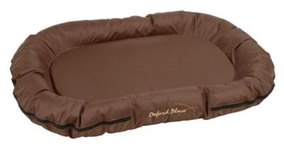 Coussin Oxford Place marron, 100X70X15cm