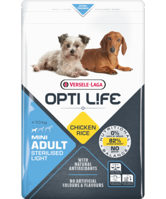 Croquette OPTI LIFE Light chiens adultes - 2,5 kgs - poulet
