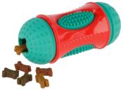 Rouleau ToyFastic pour chien rouge/turquoise, 13x6 cm