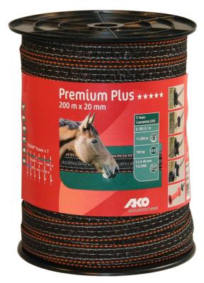 Ruban de clôture Premium Plus Marron 20mm 200m 