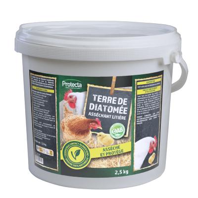 TERRE DE DIATOMÉE SPÉCIALE BASSE COUR - Poudre asséchante litière - 2,5kg