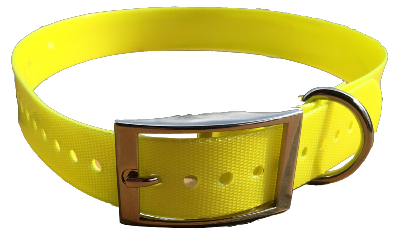 Collier chien TPU jaune 65cm 25mm