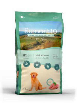 Croquettes chien SUMMIT 10 GRAIN FREE au poulet sac de 12kg