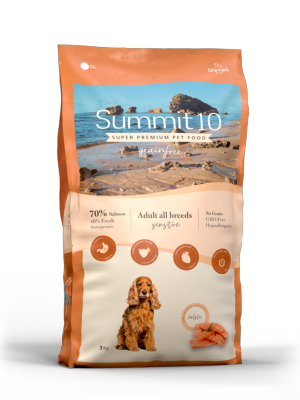 Croquettes chien Summit 10 Grain Free au Saumon 3 kgs