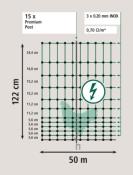 Filet électrifiable PoultryNet PREMIUM 122 cm 50m