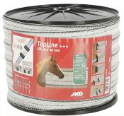 Ruban de clôture AKO TOPLine 200 m 40mm blanc et noir