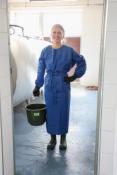 Tablier traite/lavage avec manches, bleu, 138x144cm
