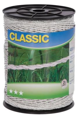 Fil de clôture R9 400 m blanc 9 x 0.2mm